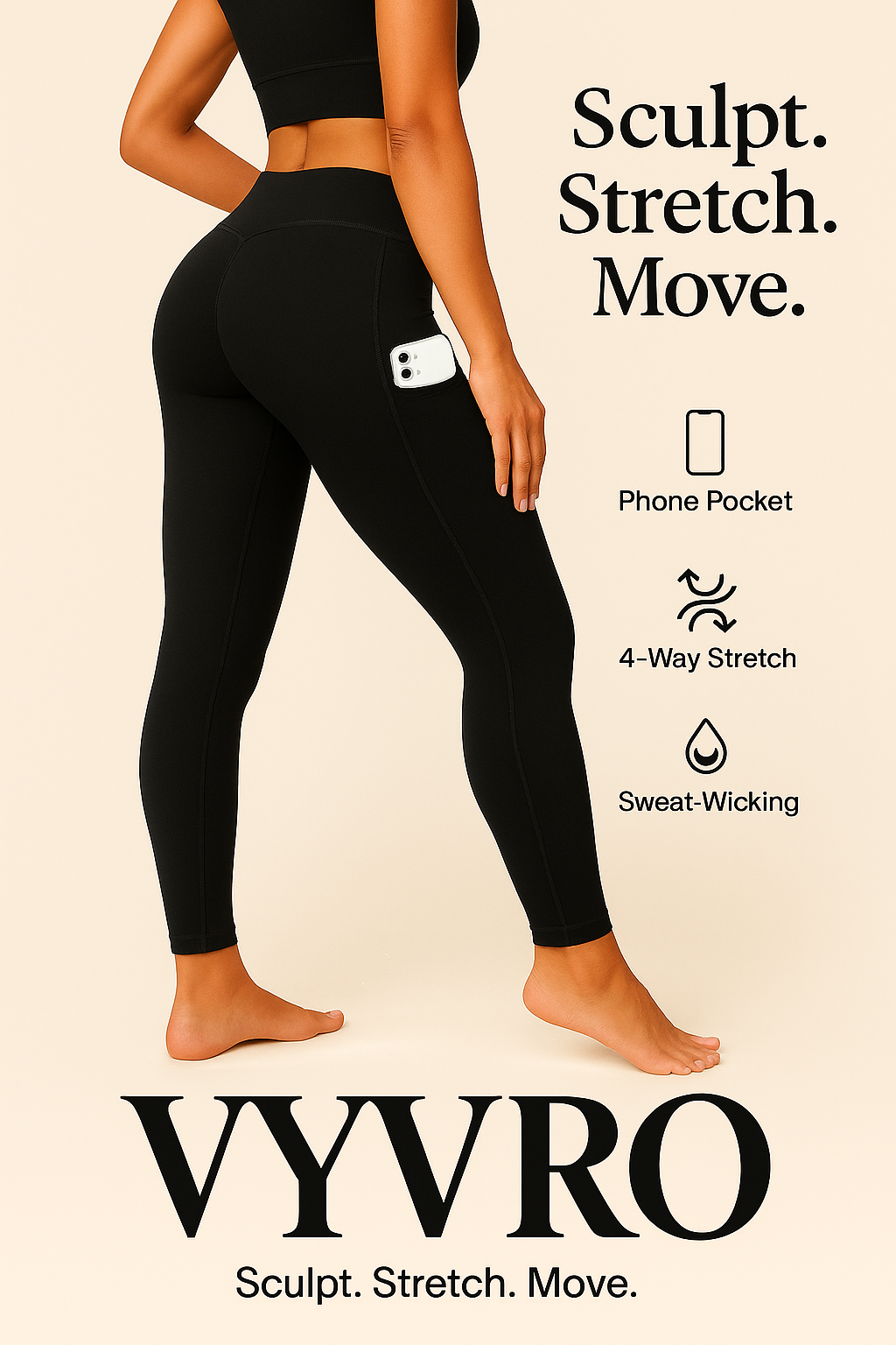 Halara UltraSculpt SoCinched High Waisted Butt Lifting Tummy Control Side Pocket Shaping Workout Leggings